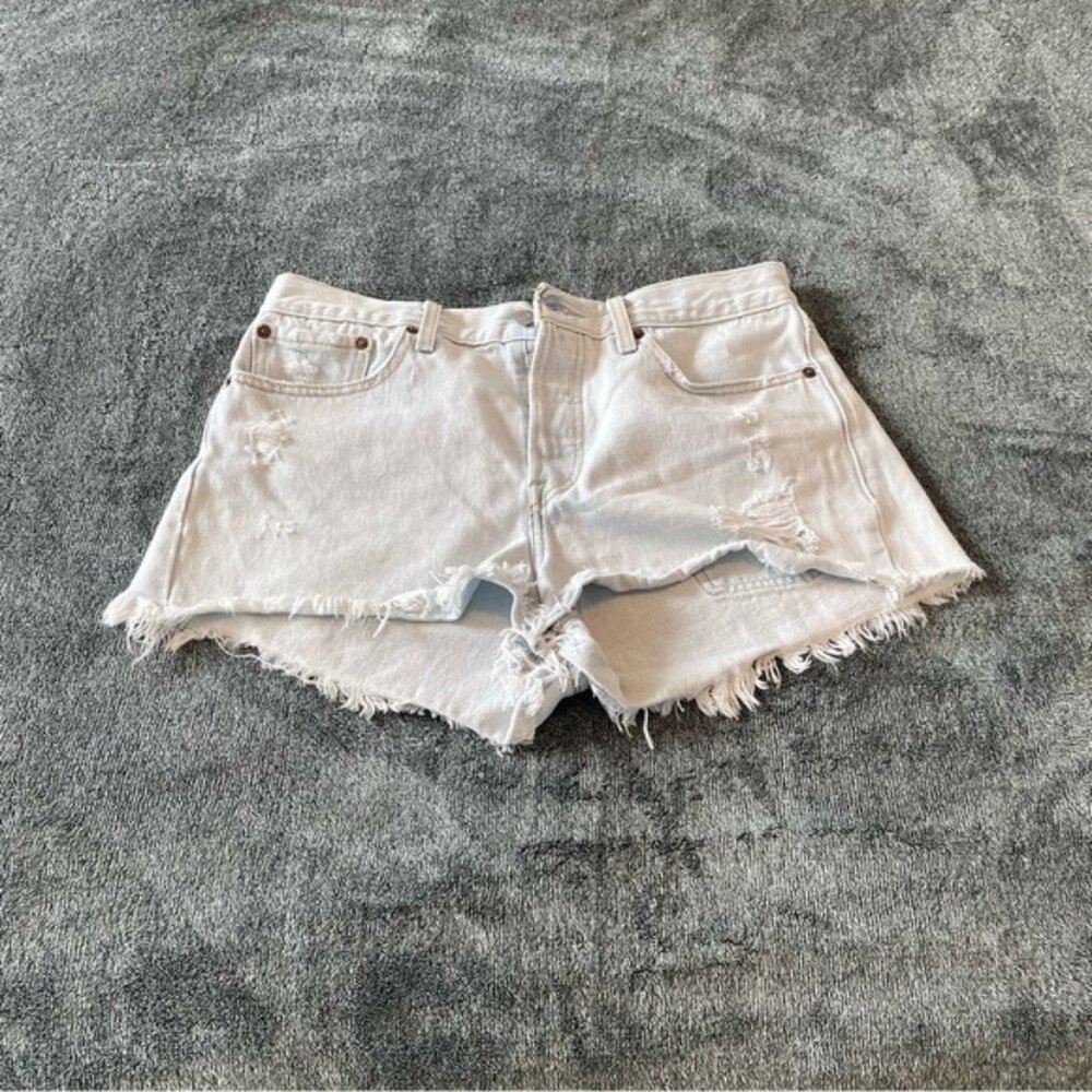 Levi’s Super Low Shorts Blue Size 30 - Picture 2 of 9